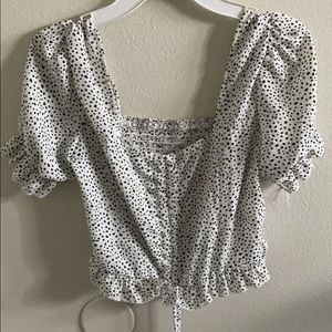 Black and white crop top